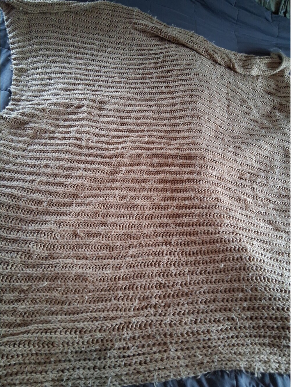 Solid Chenille Knit Throw Blanket Gold Threshold Cozy 50x60"